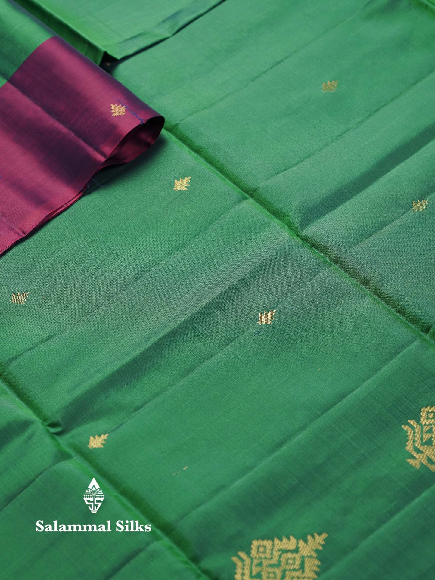 Beautiful Peacock Blue PureMix Kanjivaram Soft Silk Saree With Contrast Violet Blue Fancy Border