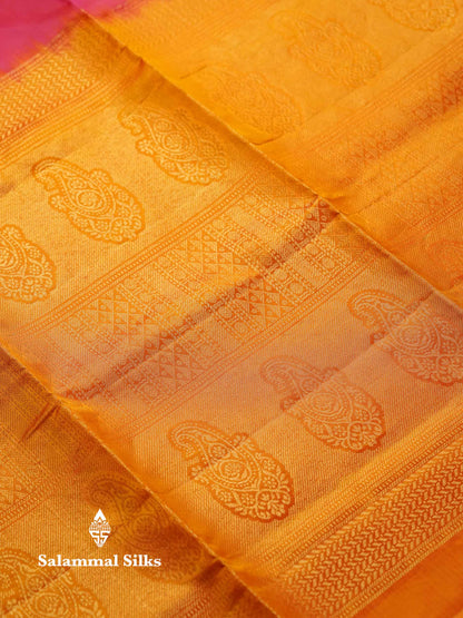 Beautiful Peacock Blue Pure Mix Kanjivaram Soft Silk Saree With Contrast Olive Green Fancy Border