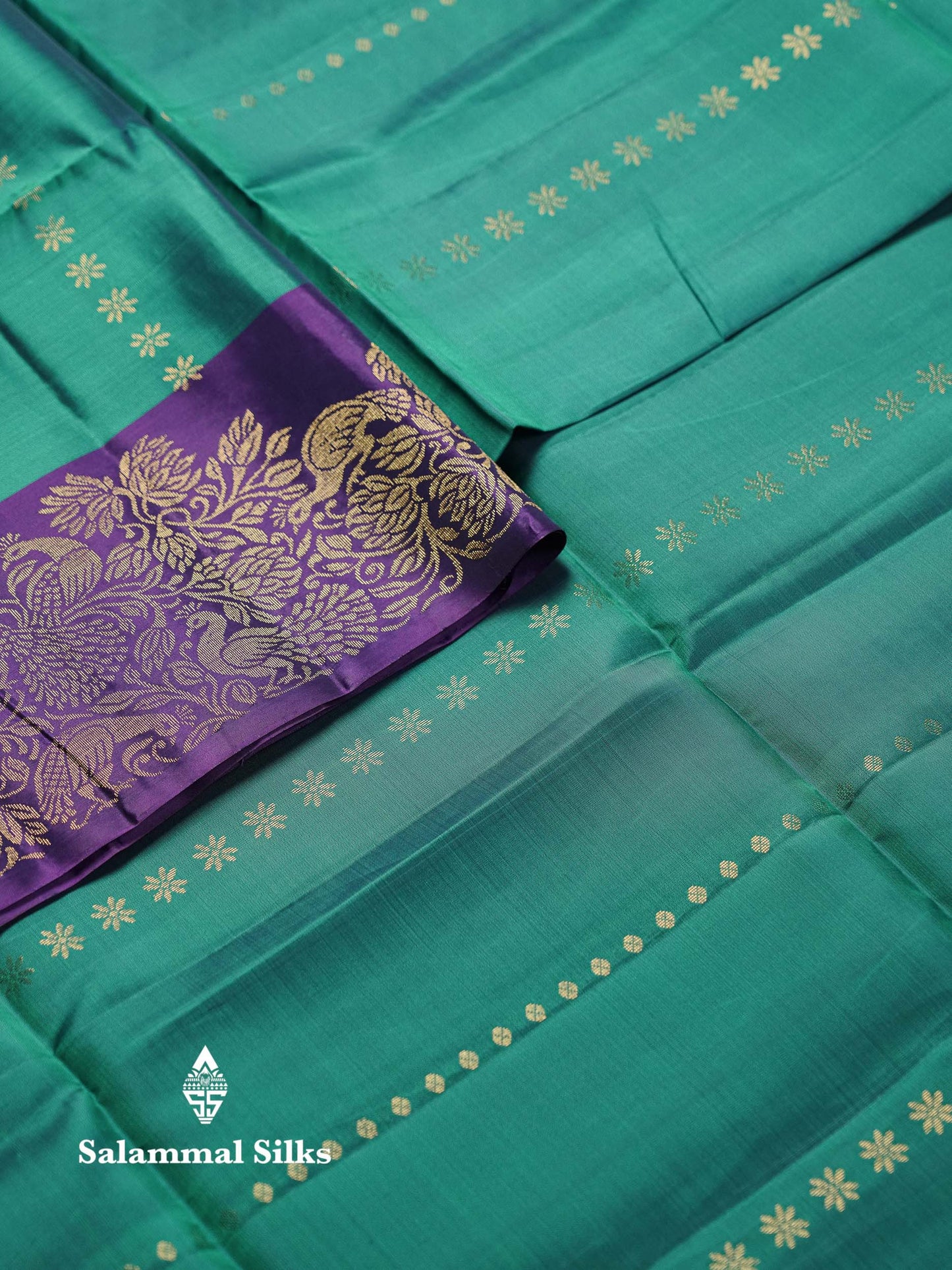 Beautiful Mustard Yellow PureMix Kanjivaram Soft Silk Saree With Contrast Violet Vanasingaram Fancy Border