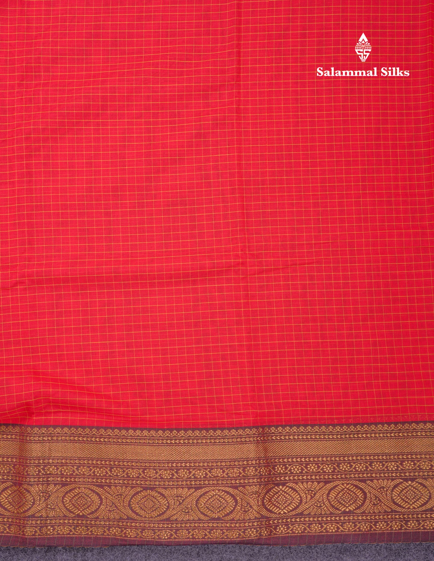 Beautiful Pista Green Small Checks Pure Cotton Saree With Traditional Evening Morning Border