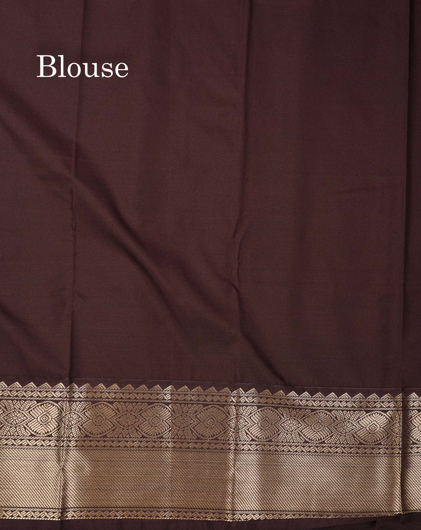Semi Silk Saree - Olive Mustard Yellow Butta With Vaira Oosi Lines Along With Contrast Dark Brown Border