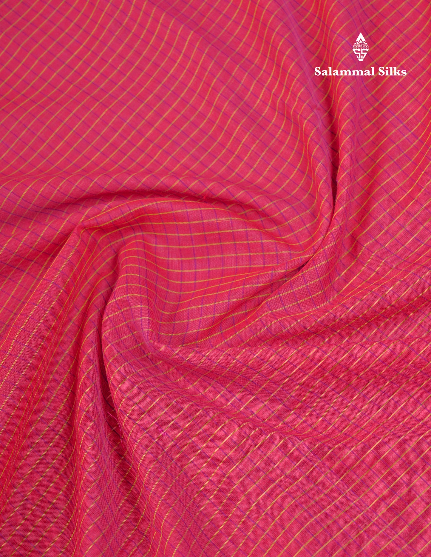 Beautiful Pista Green Small Checks Pure Cotton Saree With Traditional Evening Morning Border