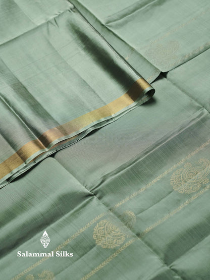 Beautiful Grey PureMix Kanjivaram Soft Silk Saree With Contrast Pink Blouse
