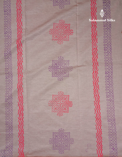 Beautiful Parrot Green South Cotton Printed Saree With Contrast Vadamalli Blouse