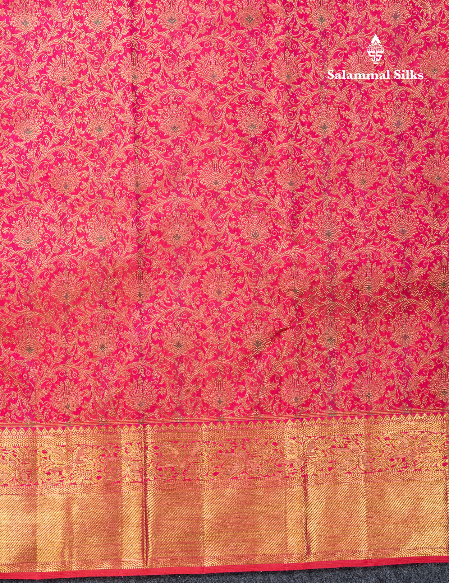 Beautiful Dual Tone Pink Menakari Work Bridal Pure Kanjivaram Silk Saree With Traditional Border