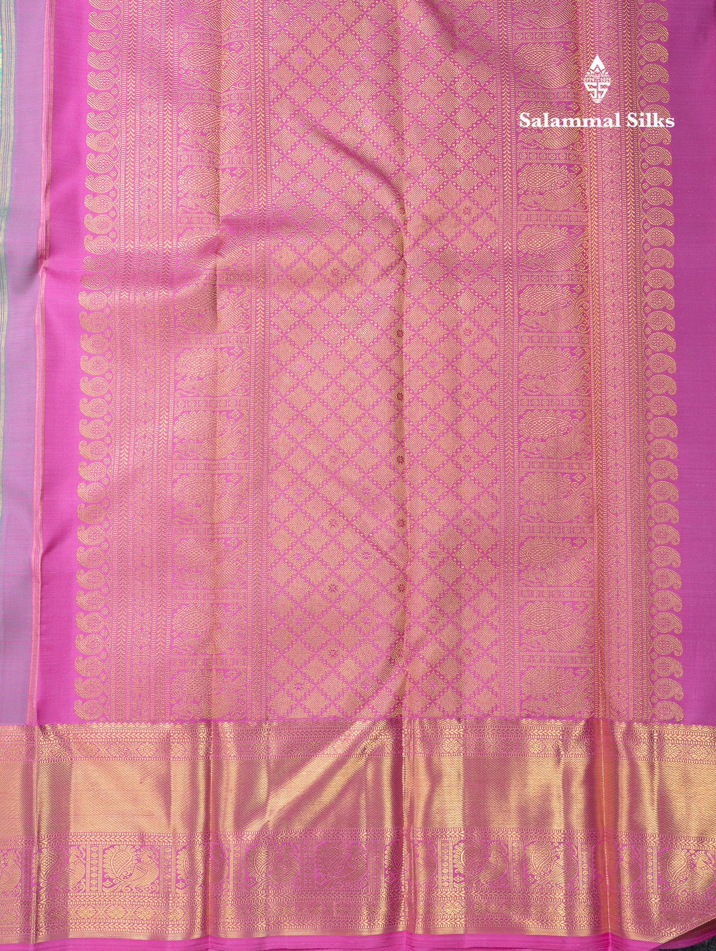 Beautiful Rexona Green Bridal 2G Pure Kanjivaram Silk Saree With Contrast Pink Traditional Evening Morning Border
