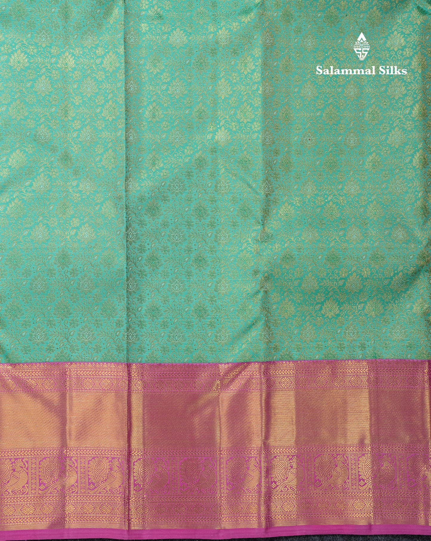Beautiful Rexona Green Bridal 2G Pure Kanjivaram Silk Saree With Contrast Pink Traditional Evening Morning Border