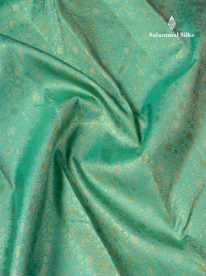Beautiful Rexona Green Bridal 2G Pure Kanjivaram Silk Saree With Contrast Pink Traditional Evening Morning Border