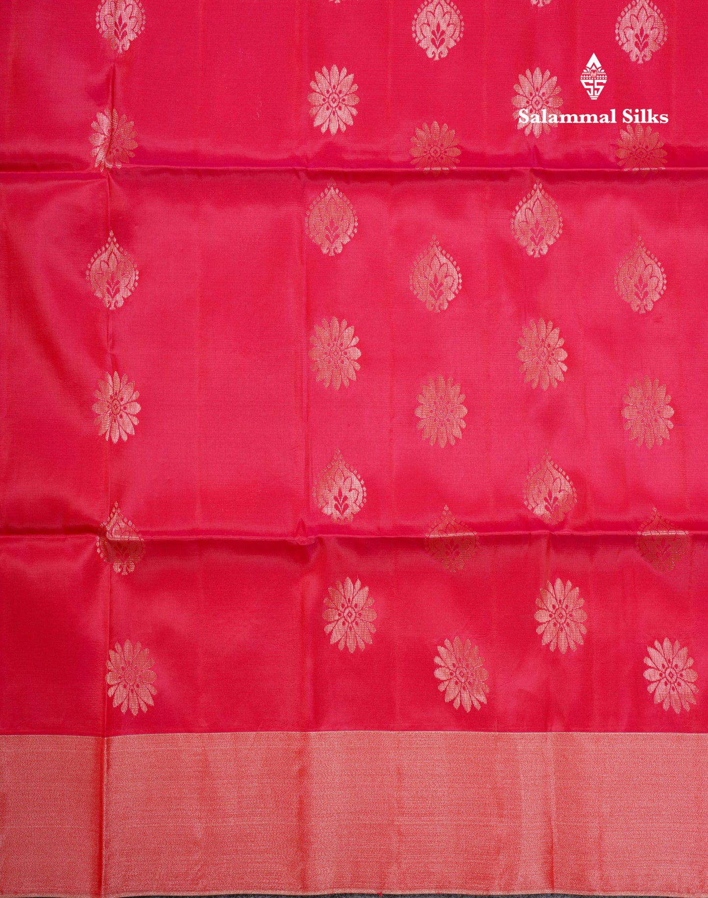 Pinkish Red Pure Silk Mix Soft Silk Saree With Contrast Blue Blouse