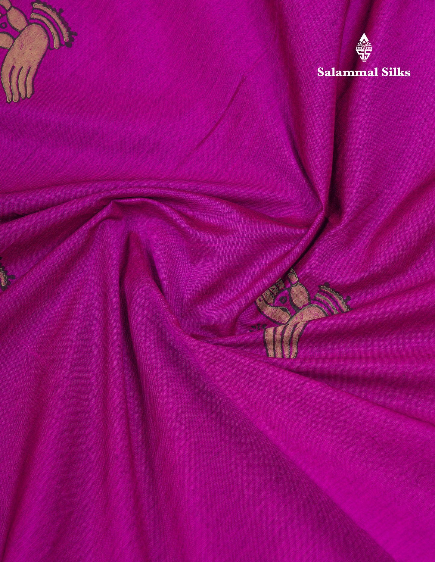 Beautiful Vadamalli South Cotton Printed Saree With Contrast Onion Pink Blouse