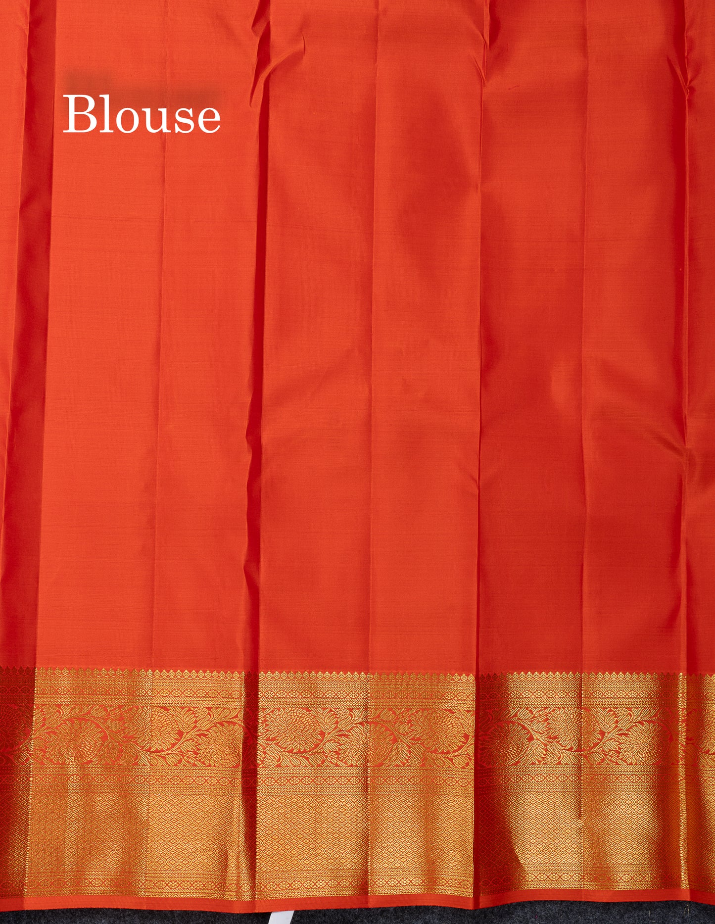 Beautiful Orange Bridal Pure Kanjivaram Silk Saree With Traditional Border