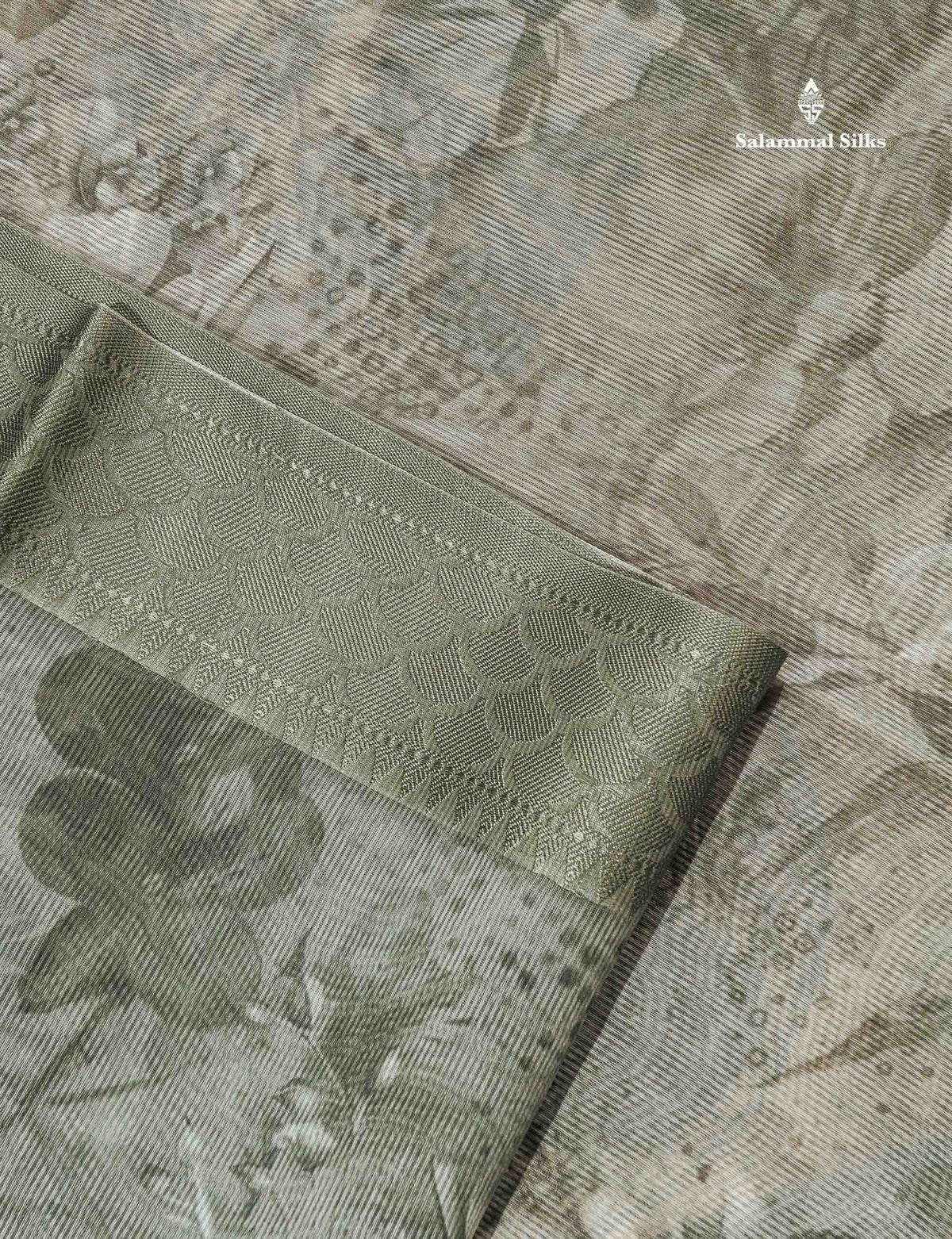 Kota Cotton Saree - Green Shade Colour Body With Fancy Border