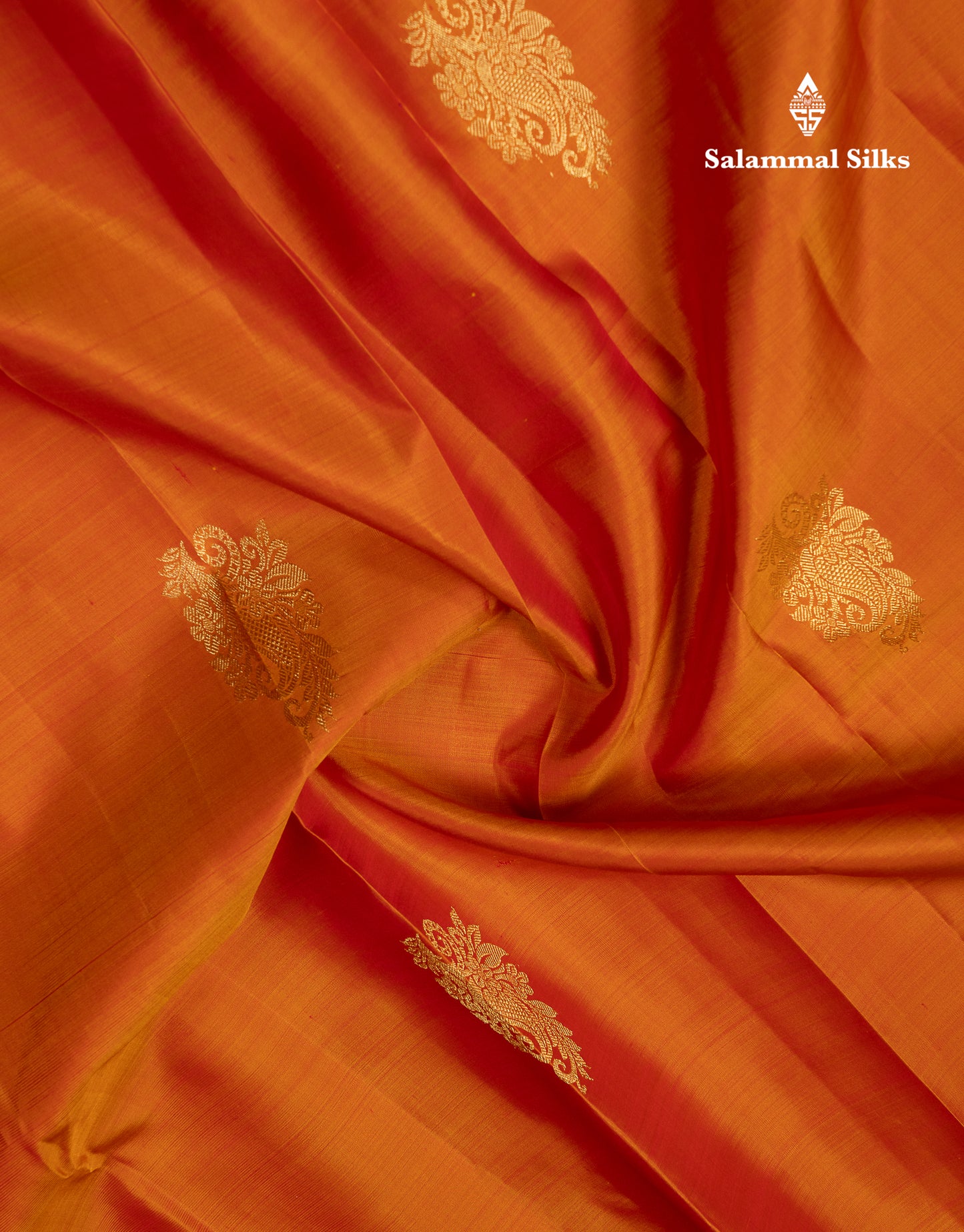 Beautiful Orange Pure Kanjivaram Silk Saree With Contrast Magenta Traditional Evening Morning Border