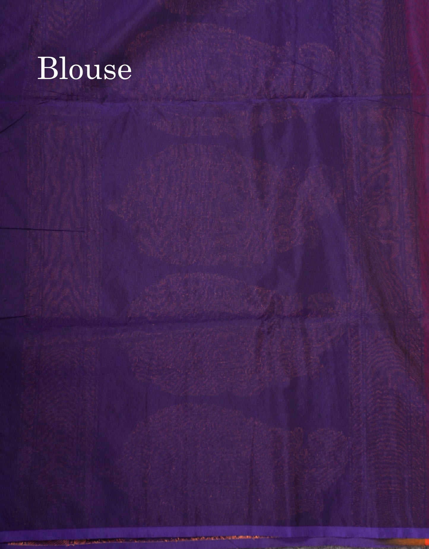 Beautiful Reddish Orange SICO Cotton Saree With Contrast Violet Blouse