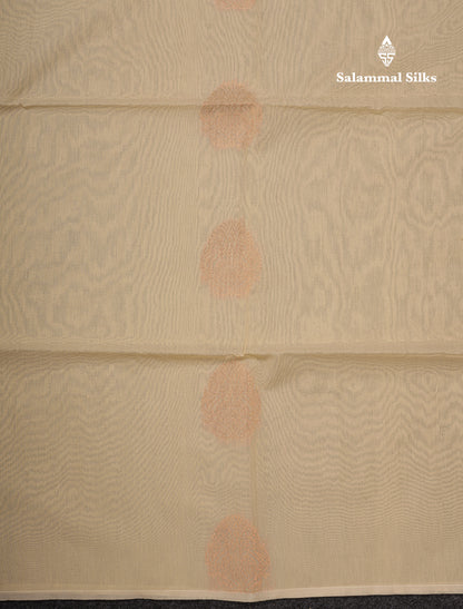 Beautiful Half White SICO Cotton Saree With Contrast Magenta Blouse
