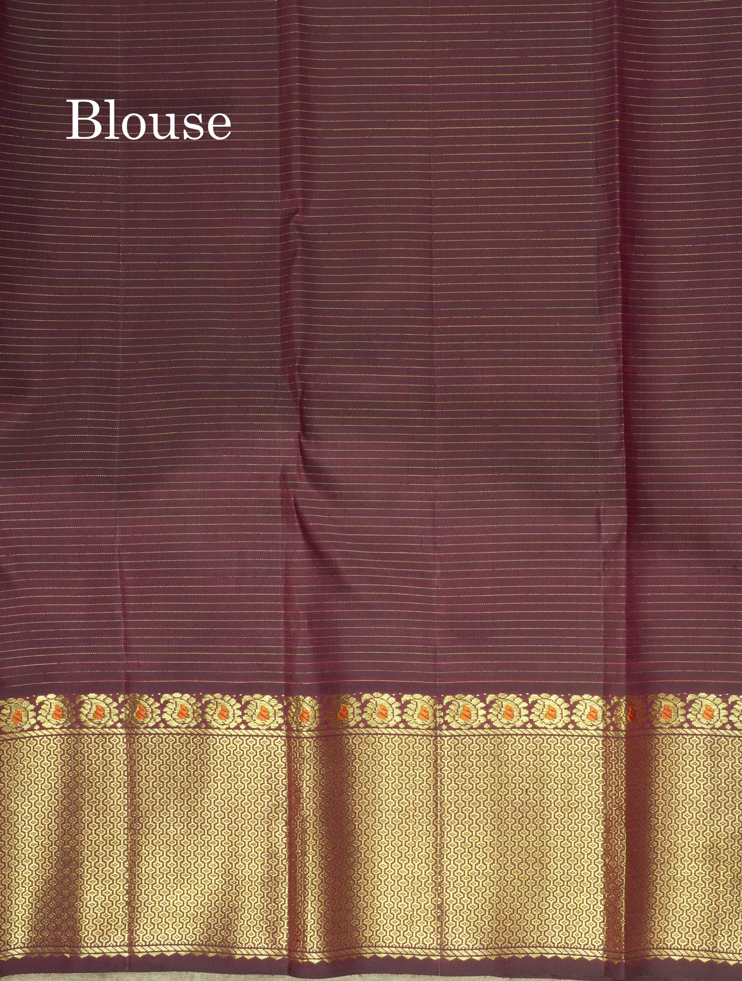 Pinkish Orange Small Zari Checks Pure Kanjivaram Silk Saree 2G Zari With Contrast Brown Border