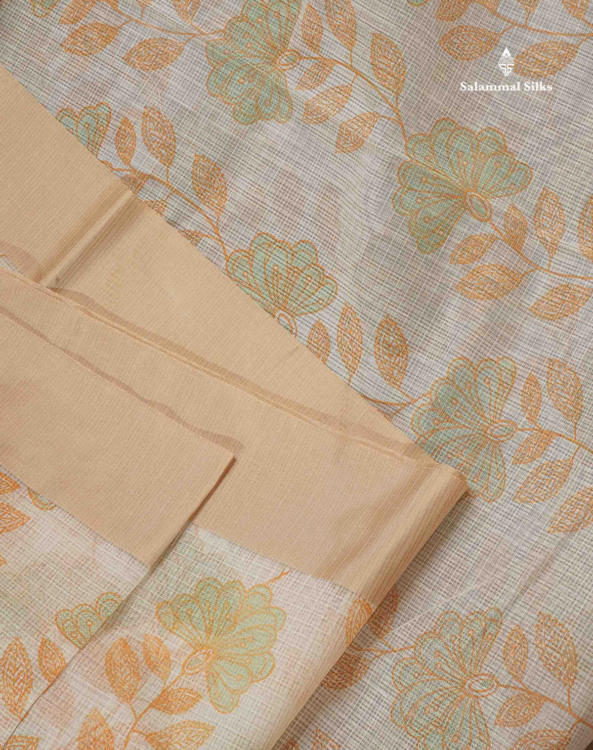 Beautiful Pastel Blue Kota Cotton Fancy Saree With Contrast Sandal Plain Border