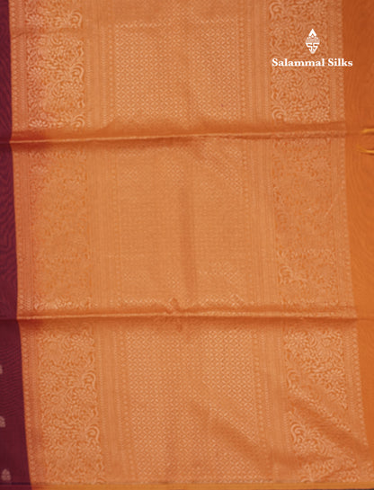Beautiful Magenta SICO Cotton Saree With Contrast Mustard Yellow Blouse
