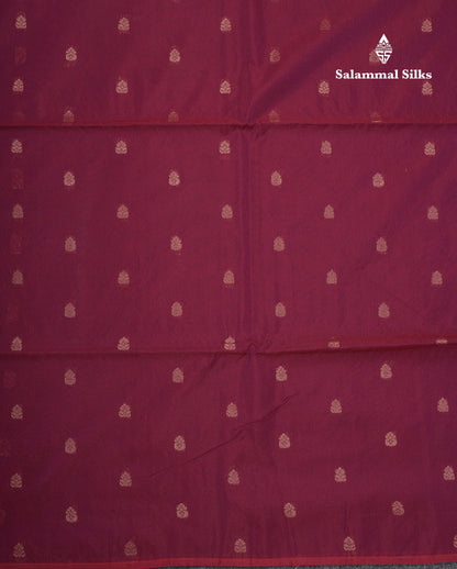 Beautiful Magenta SICO Cotton Saree With Contrast Mustard Yellow Blouse