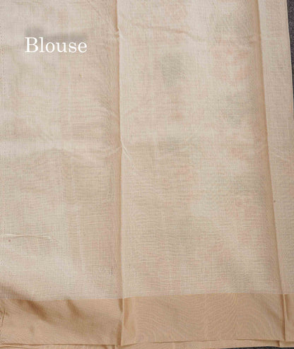 Beautiful Pastel Blue Kota Cotton Fancy Saree With Contrast Sandal Plain Border