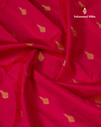 Korvai Beautiful Dual Tone Pink Pure Kanjivaram Silk Saree With Contrast Cream Sandal Traditional Border