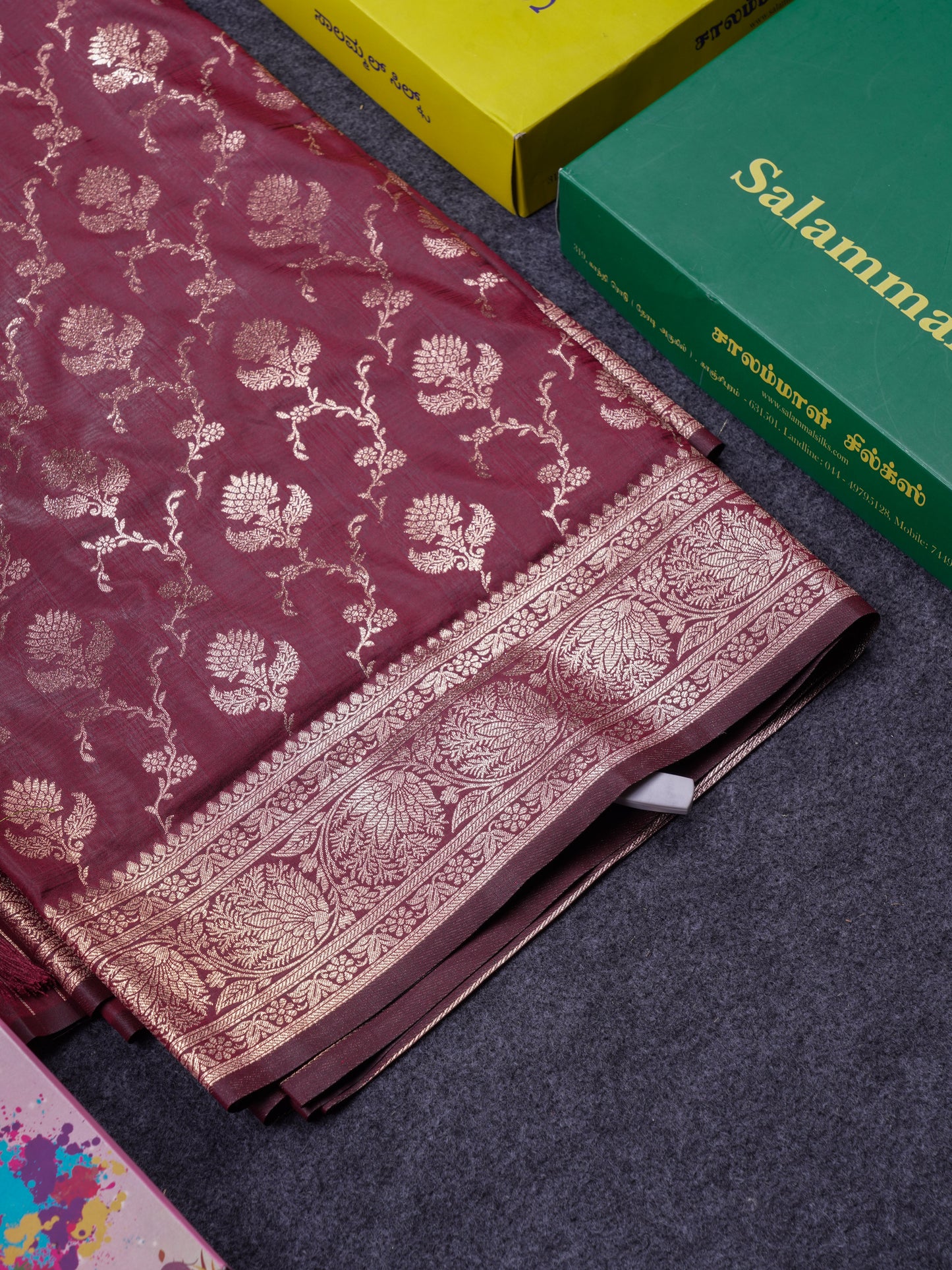 Beautiful Bottle Green Semi Banaras Saree With Fancy Border