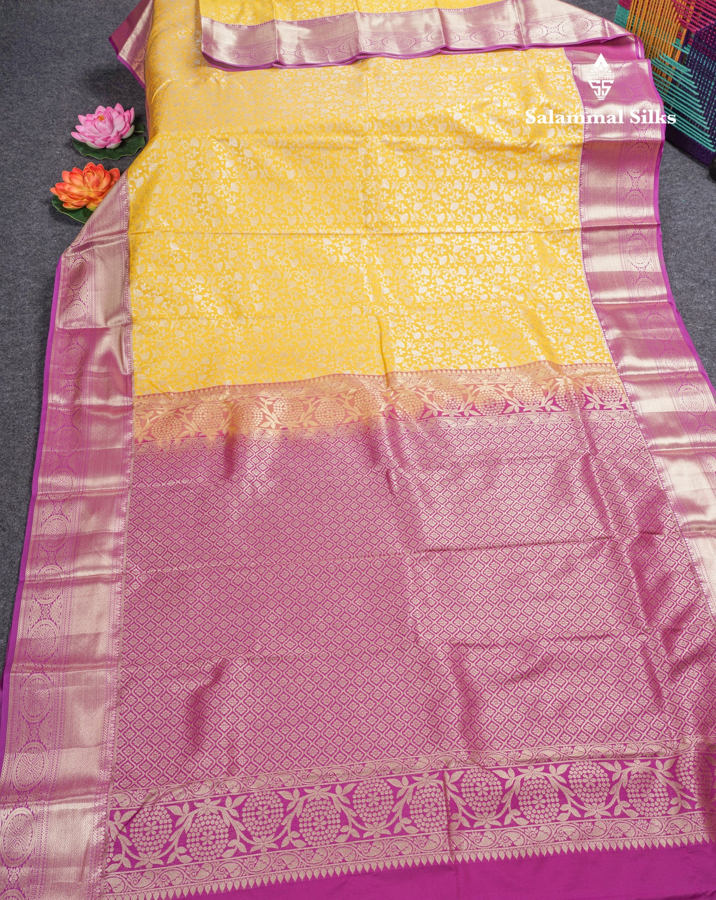 Red Bridal Semi Silk Saree With Contrast Bottle Green Border