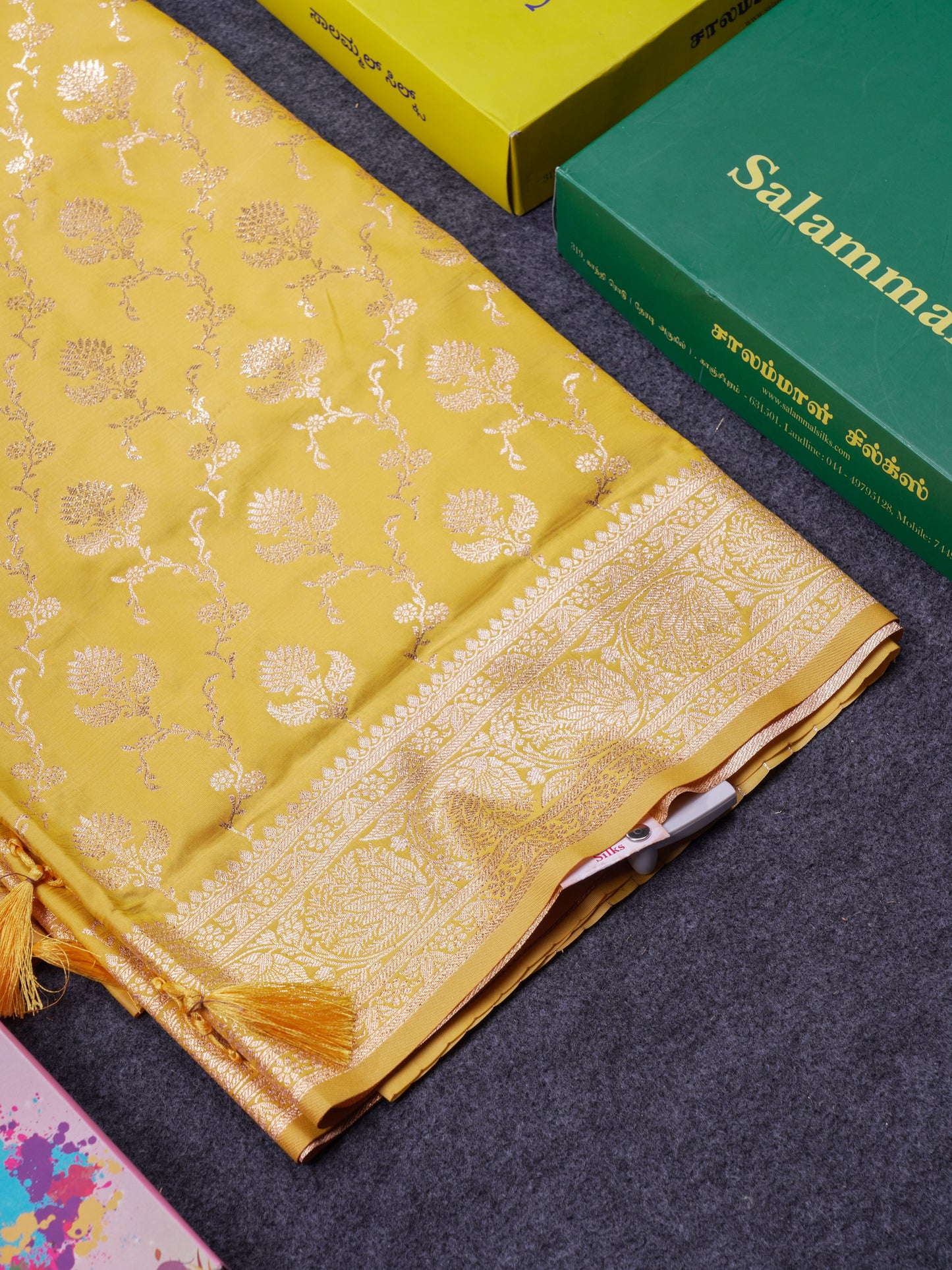 Beautiful Bottle Green Semi Banaras Saree With Fancy Border