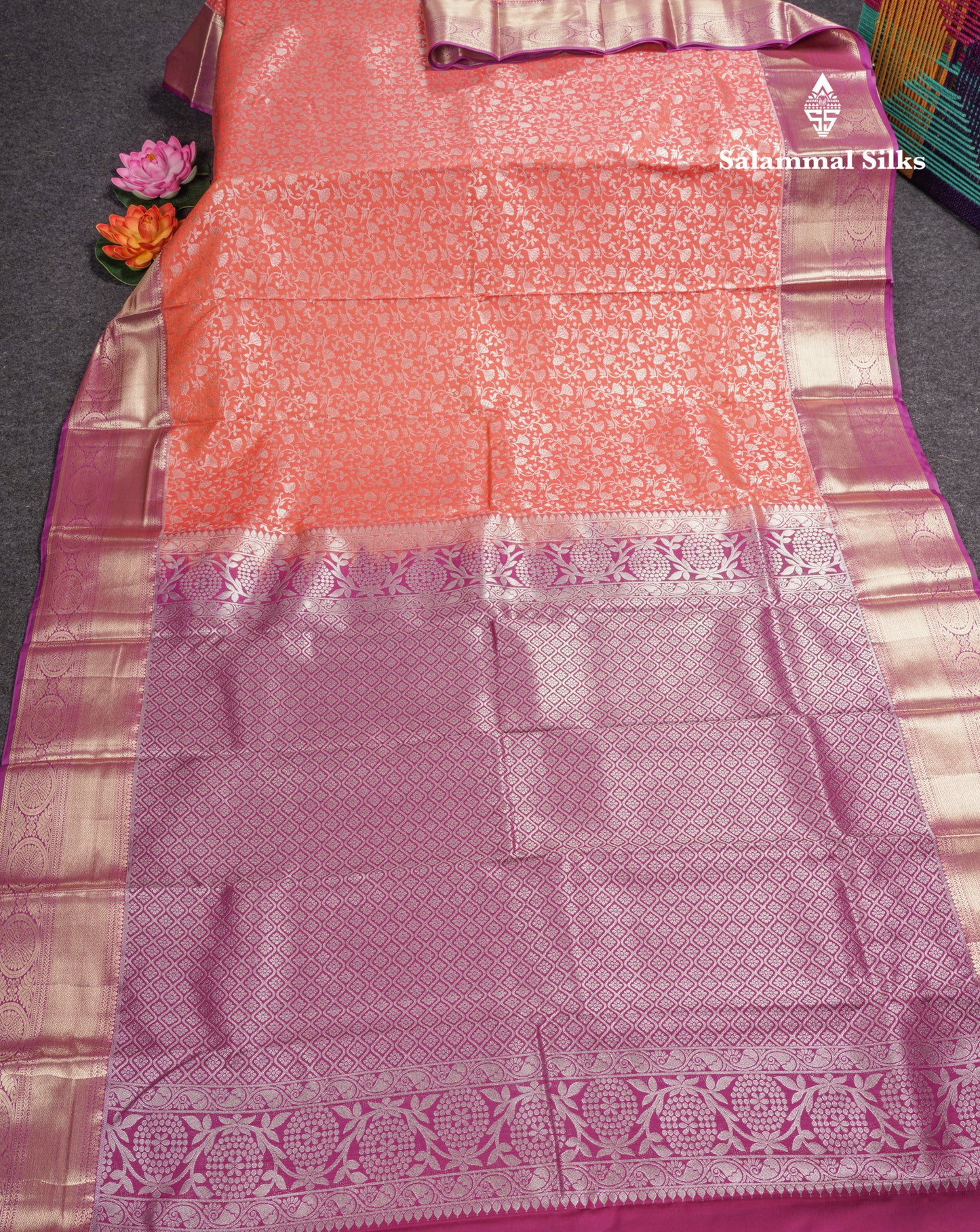 Red Bridal Semi Silk Saree With Contrast Bottle Green Border