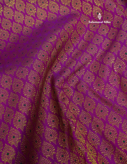 Pure Zari Vadamalli Pure Kanjivaram Silk Saree with Traditional Gold Zari Border
