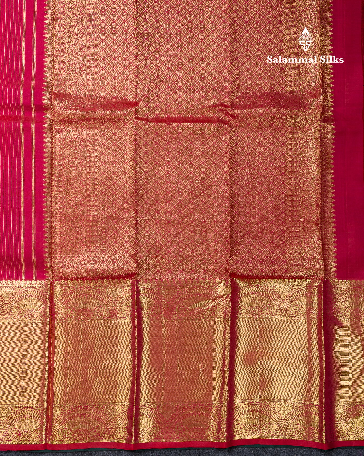 Beautiful Rani Pink Pure Kanjivaram Silk Saree With Traditional Evening Morning Border