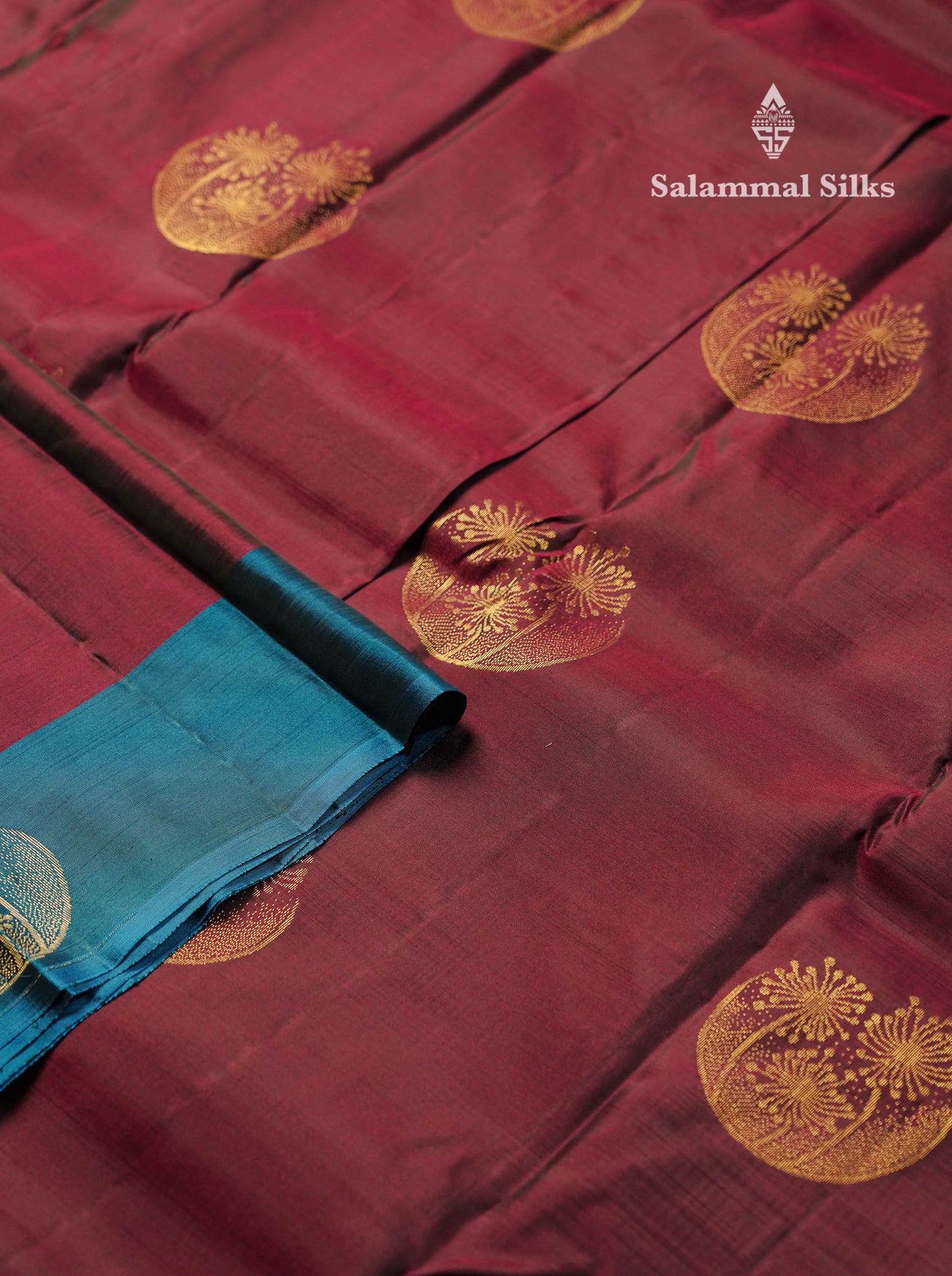Beautiful Grey PureMix Kanjivaram Soft Silk Saree With Contrast Rust Orange Border