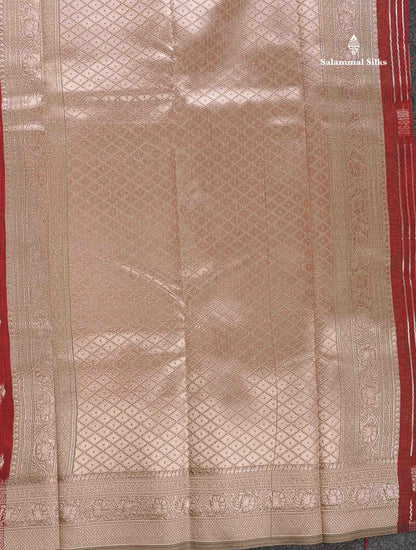 Cotton Mix Saree - Light Pink Colour Body Thread Butta With Fancy Border