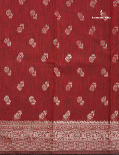 Cotton Mix Saree - Light Pink Colour Body Thread Butta With Fancy Border
