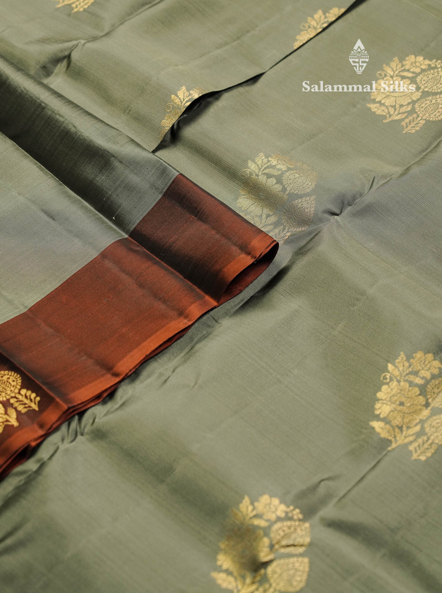 Beautiful Bottle Green PureMix Kanjivaram Soft Silk Saree With Contrast Light Chocolate Border