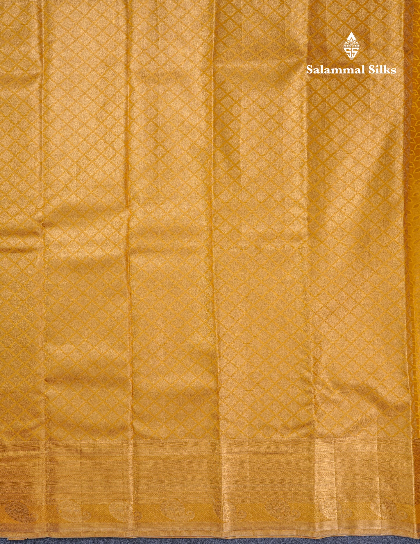 Gold Tissue Semi Silk Saree With Traditional Evening Morning Border