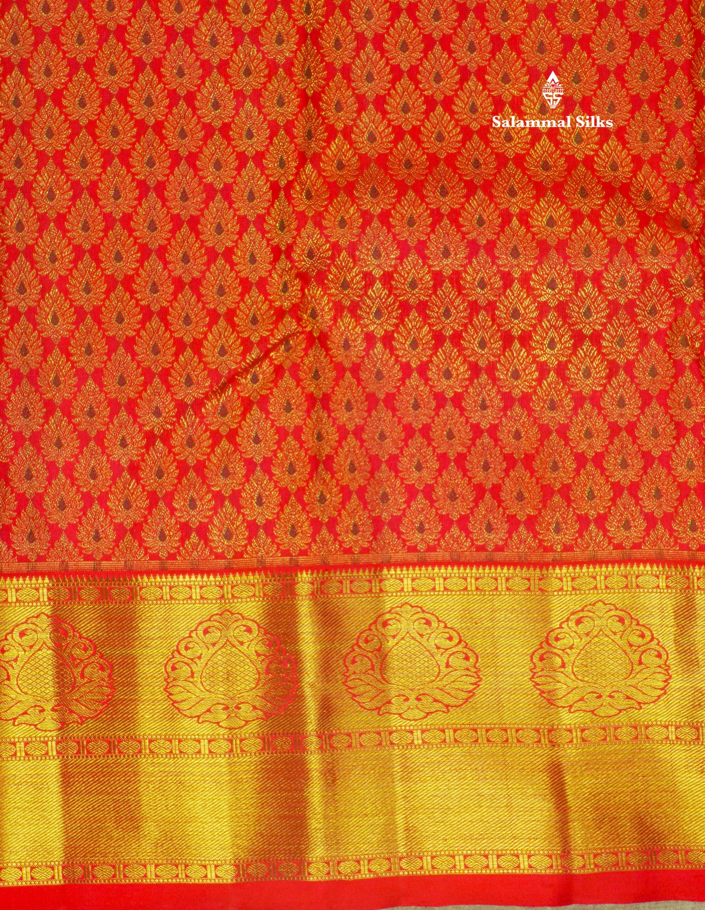 Reddish Pink Meenakari Work Pure Kanjivaram Silk Saree 3G Zari with Traditional Gold Zari Border