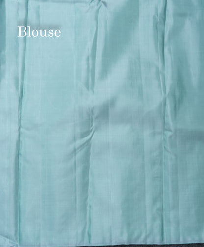 Beautiful Pastel Blue Fancy Pure Kanjivaram Silk Saree With Blouse