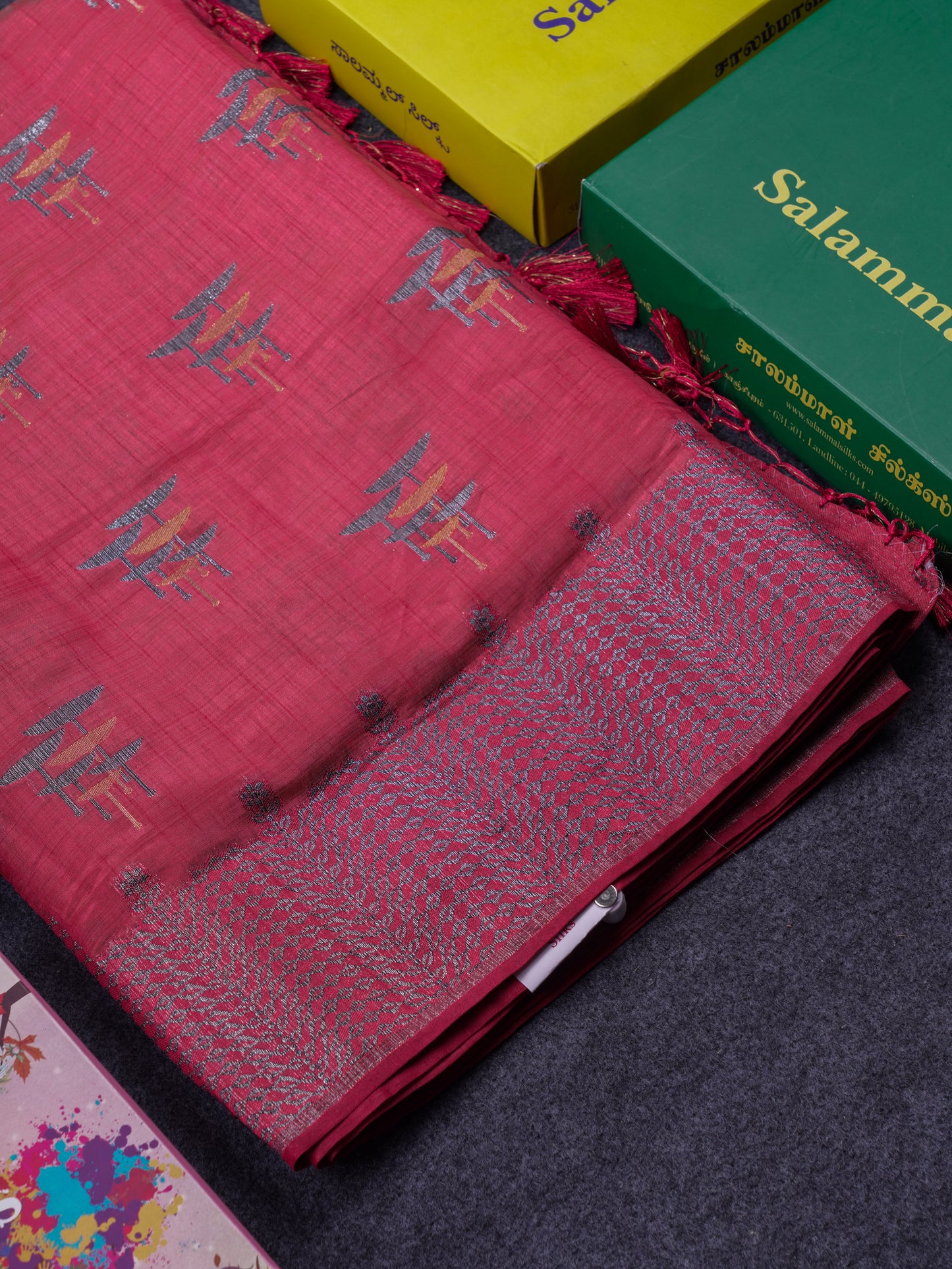 Beautiful Sky Blue Semi Raw Silk Saree With Fancy Border