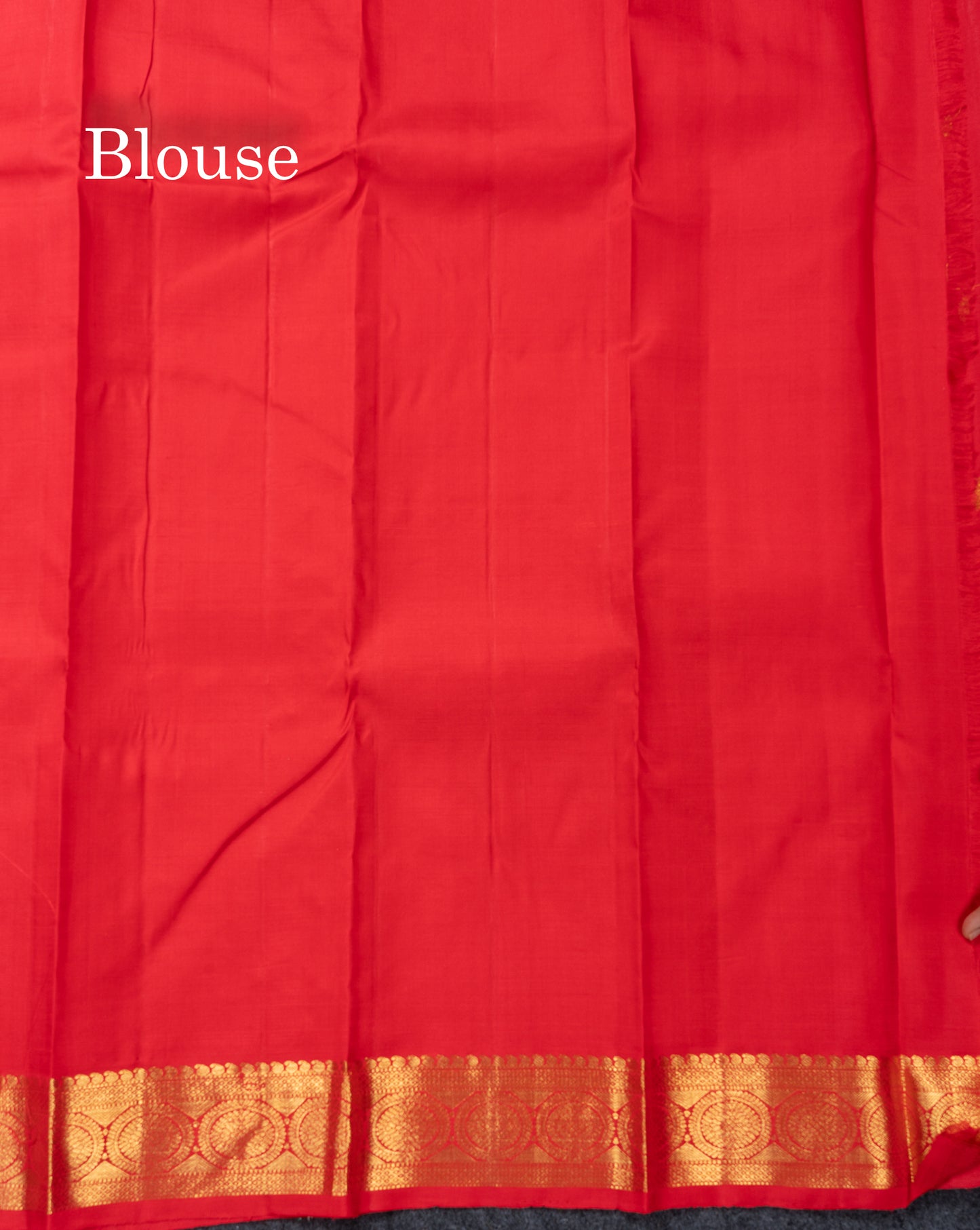 Beautiful Redish Peach Pure Kanjivaram Silk Saree With Traditional Medium Border