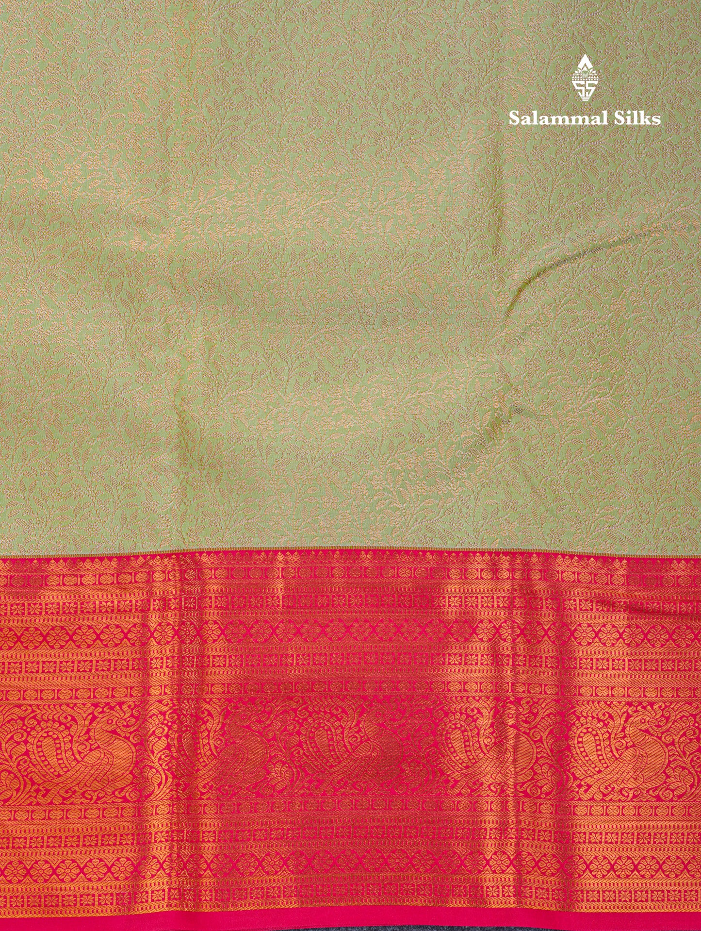 Beautiful Light Elaichi Green Bridal Semi Silk Saree With Contrast Pink Traditional Evening Morning Border