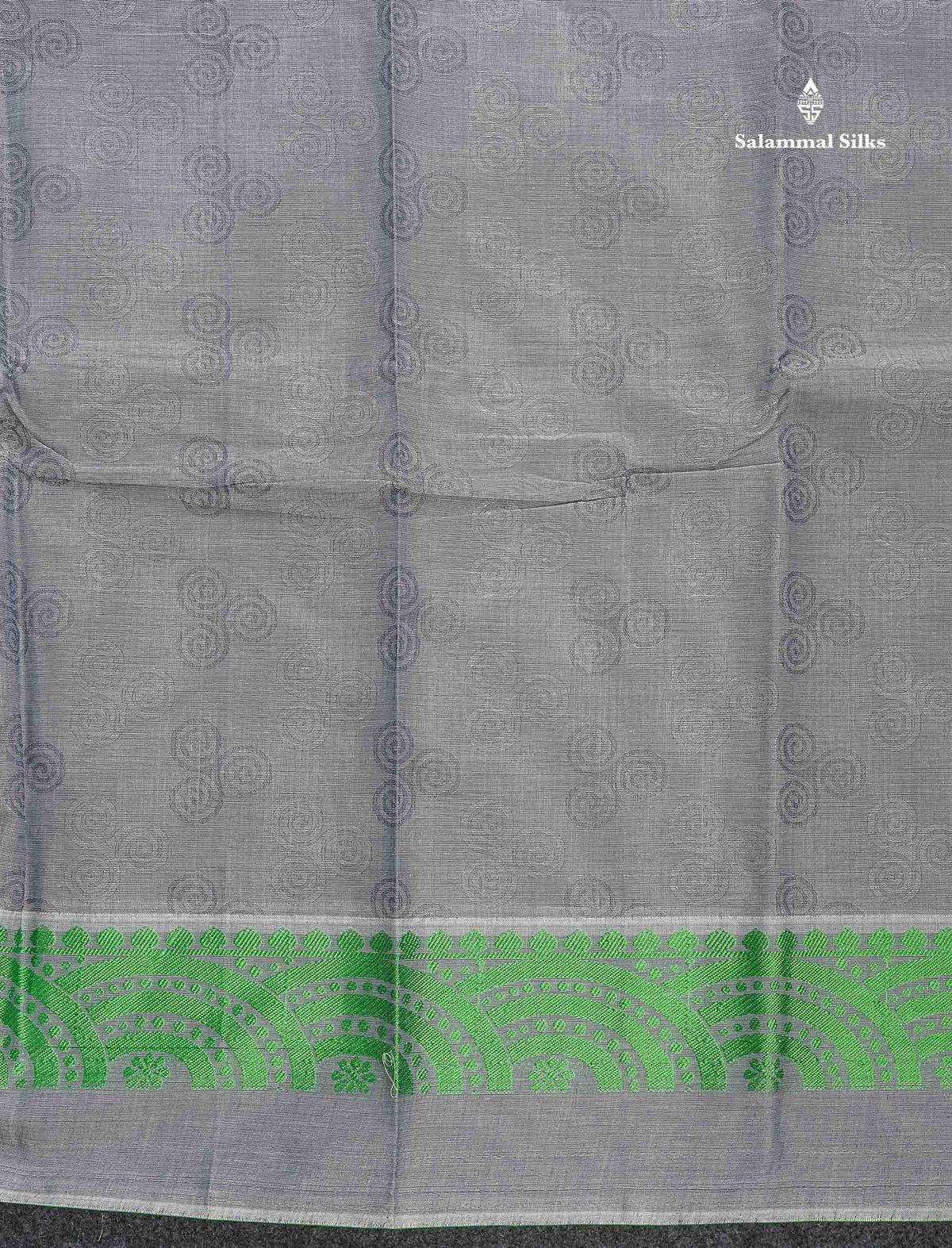 Pure Cotton Saree - Light Grey Colour Body With Thread Work Fancy Border