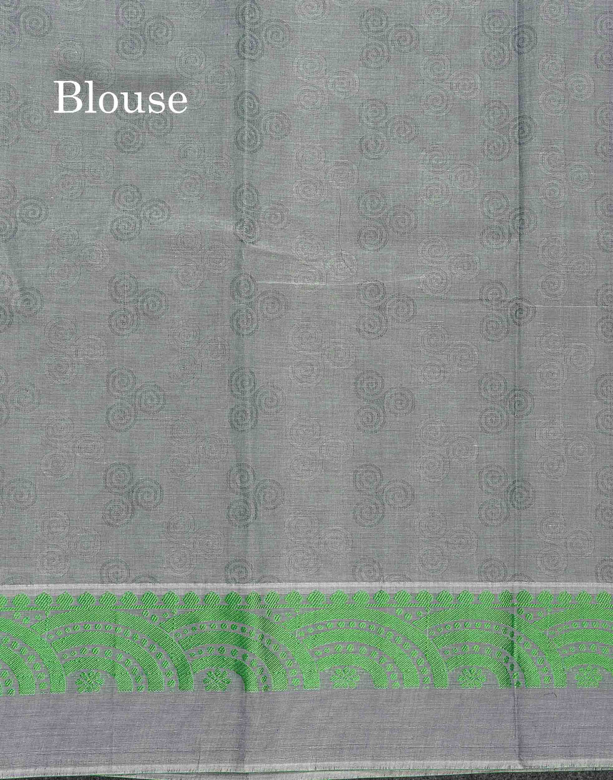 Pure Cotton Saree - Light Grey Colour Body With Thread Work Fancy Border