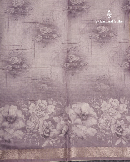 Vairaoosi Lines Silk Kota Fancy Saree With Small Border