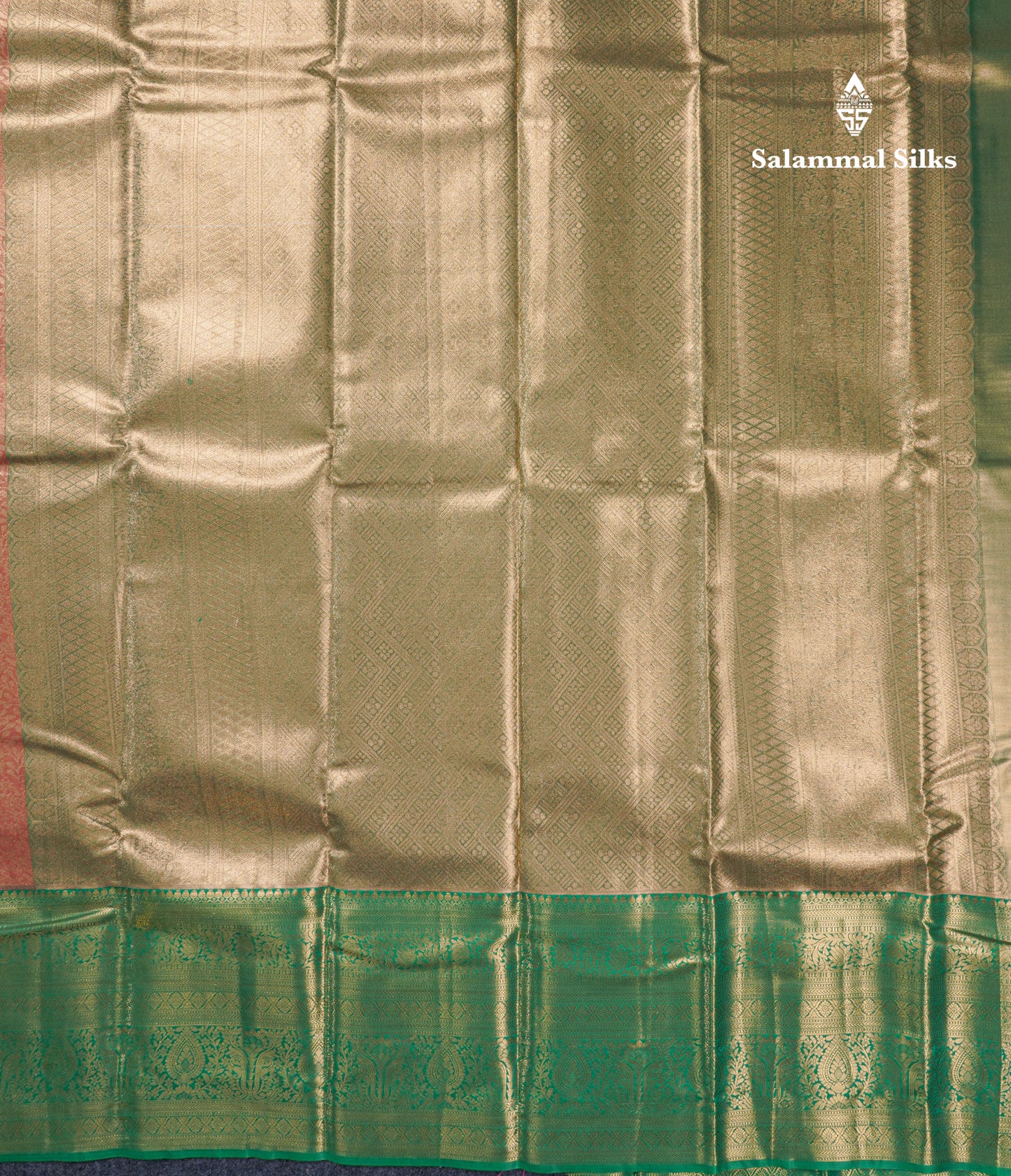 Beautiful Chocolate Tissue Bridal Semi Silk Saree With Contrast Green Traditional Evening Morning Border