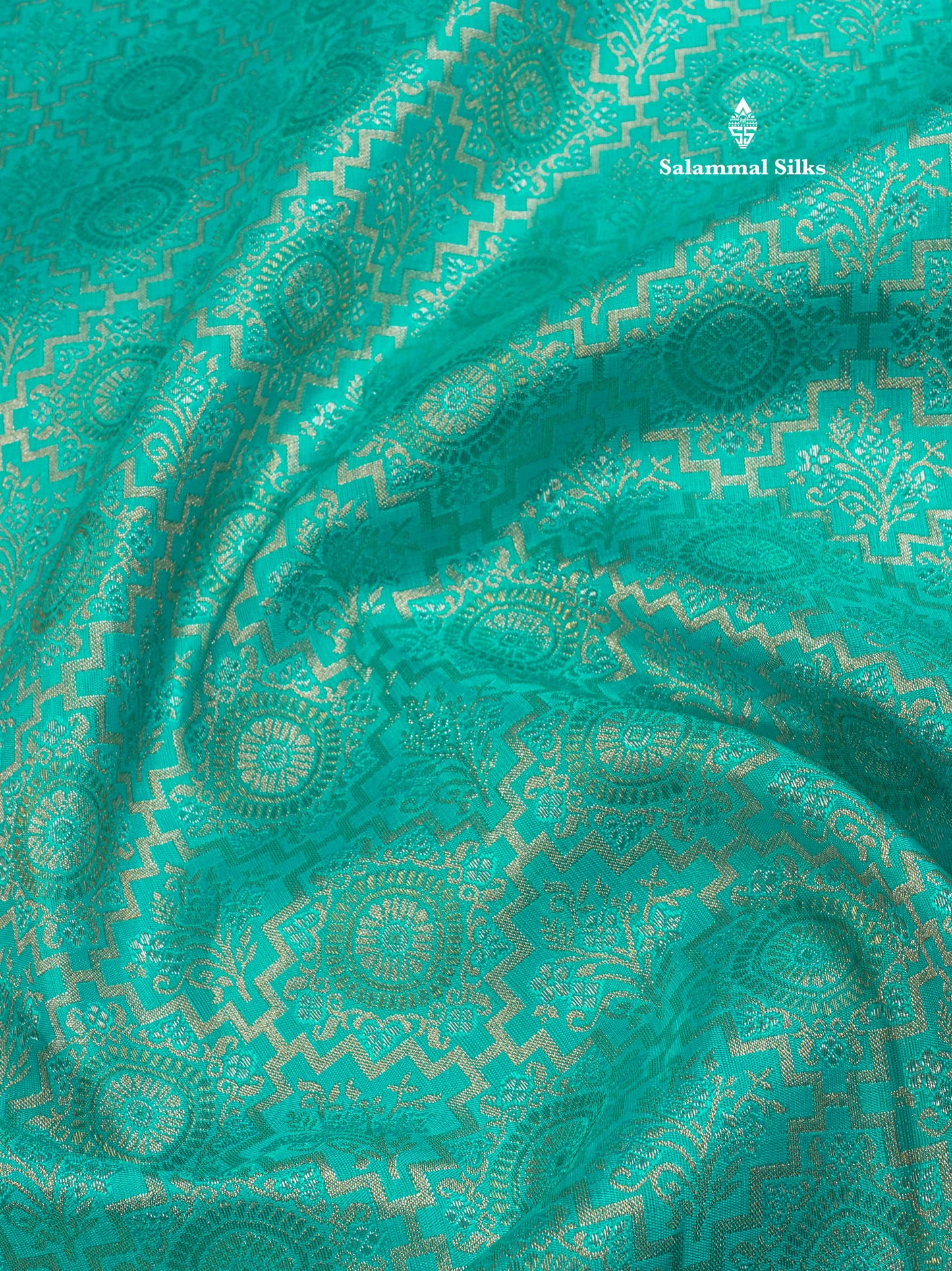 Sky Blue Pure Kanjivaram Silk Saree 3G Zari with Contrast Baby Pink Border