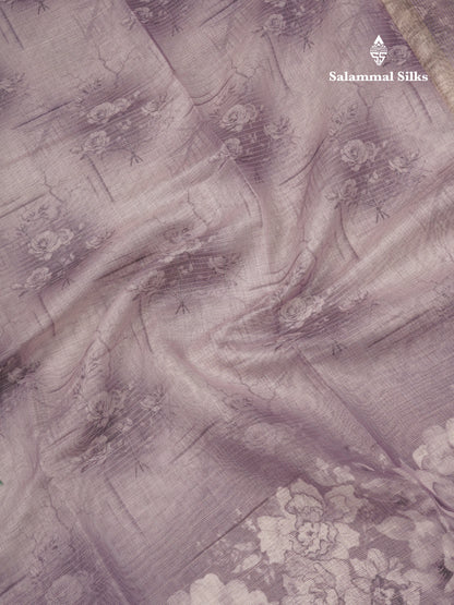 Vairaoosi Lines Silk Kota Fancy Saree With Small Border