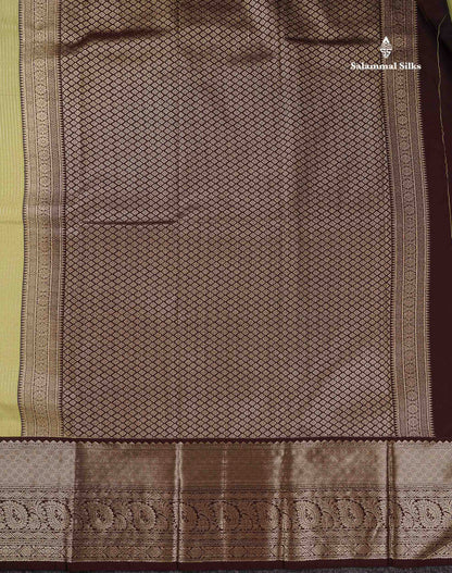 Semi Silk Saree - Yellow Butta With Lines Along With Contrast Redish Pink Traditional Evening Morning Border