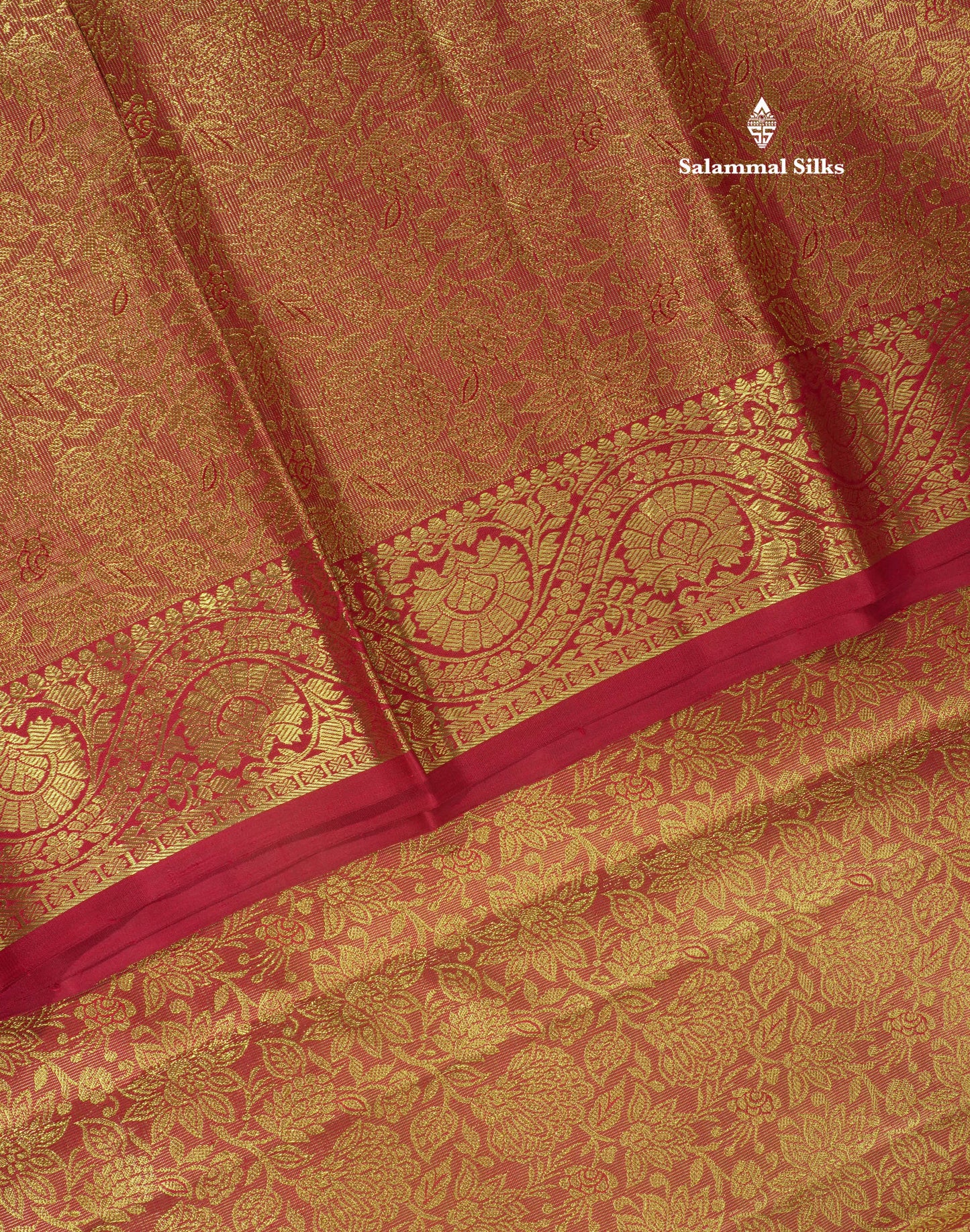 Pure Zari Maroon Colour Pure Kanjivaram Tissue Silk Saree With Long Gold Zari Border