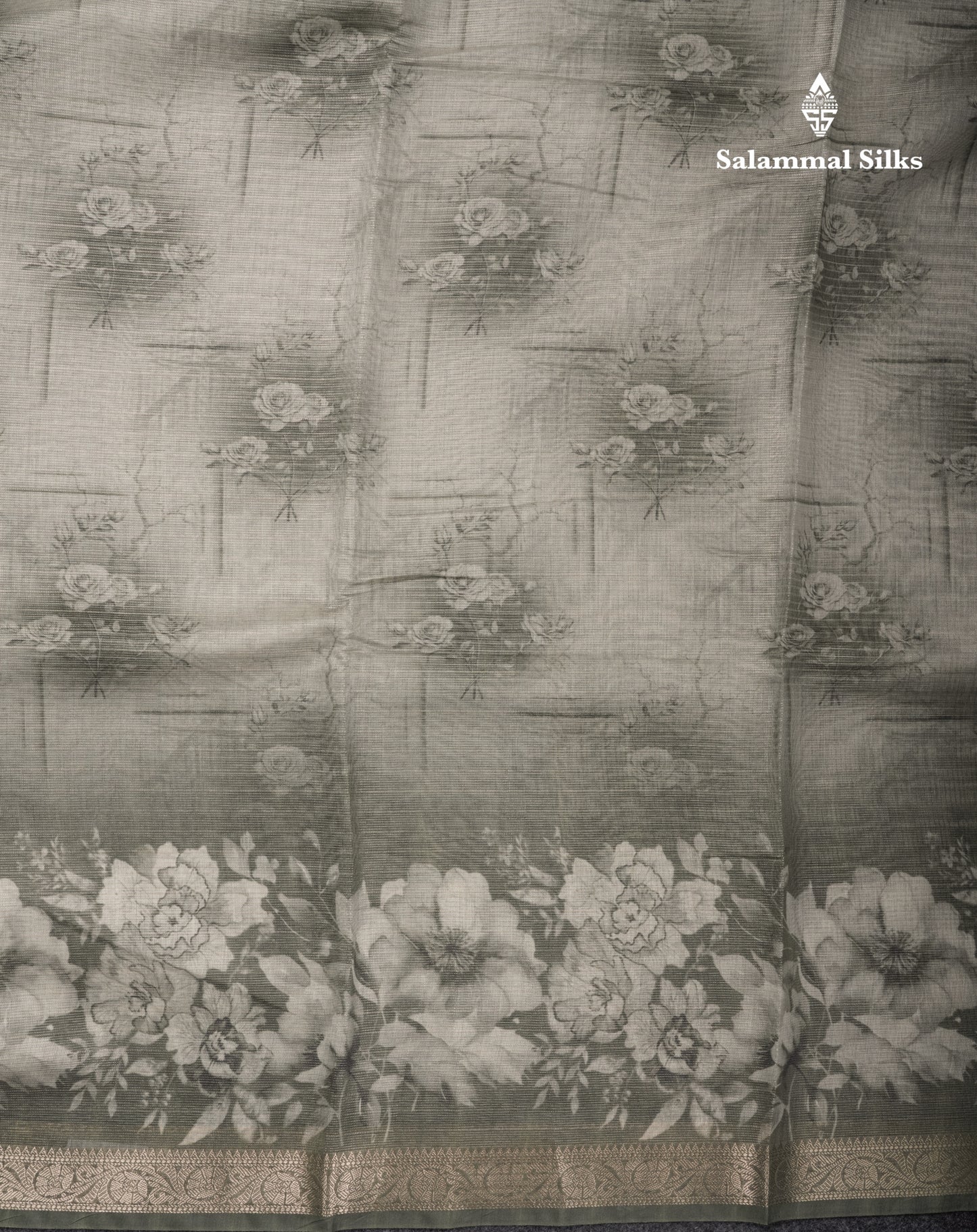 Vairaoosi Lines Silk Kota Fancy Saree With Small Border